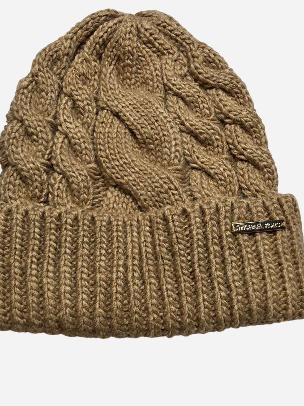 MICHAEL Michael Kors Women's Cable Knit Beanie - Camel Brown